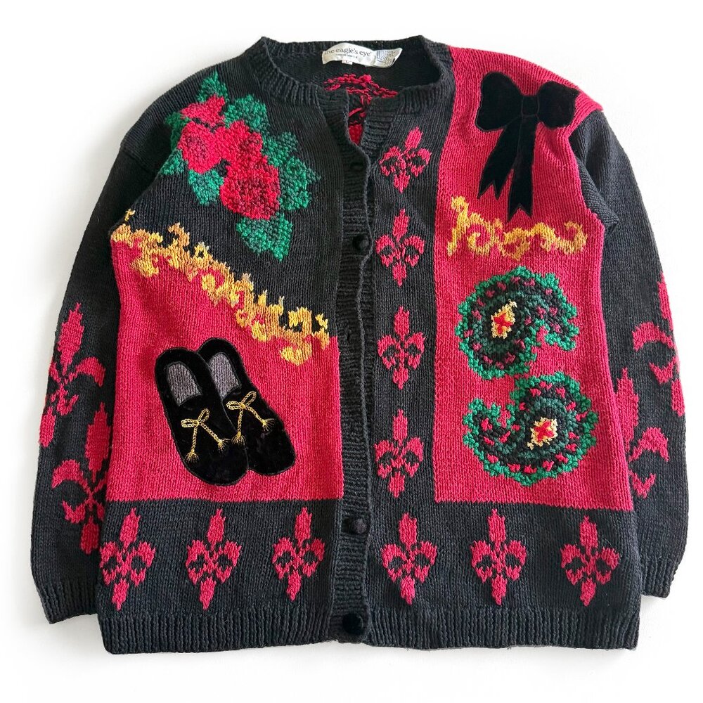 Vintage The Eagle's Eye, Cardigan / 1990's Holiday Sweater